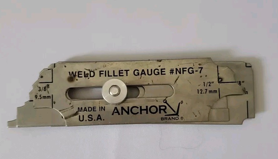 Anchor Brand 7-pc Weld Fillet Gauge #NFG-7 Stainless Steel