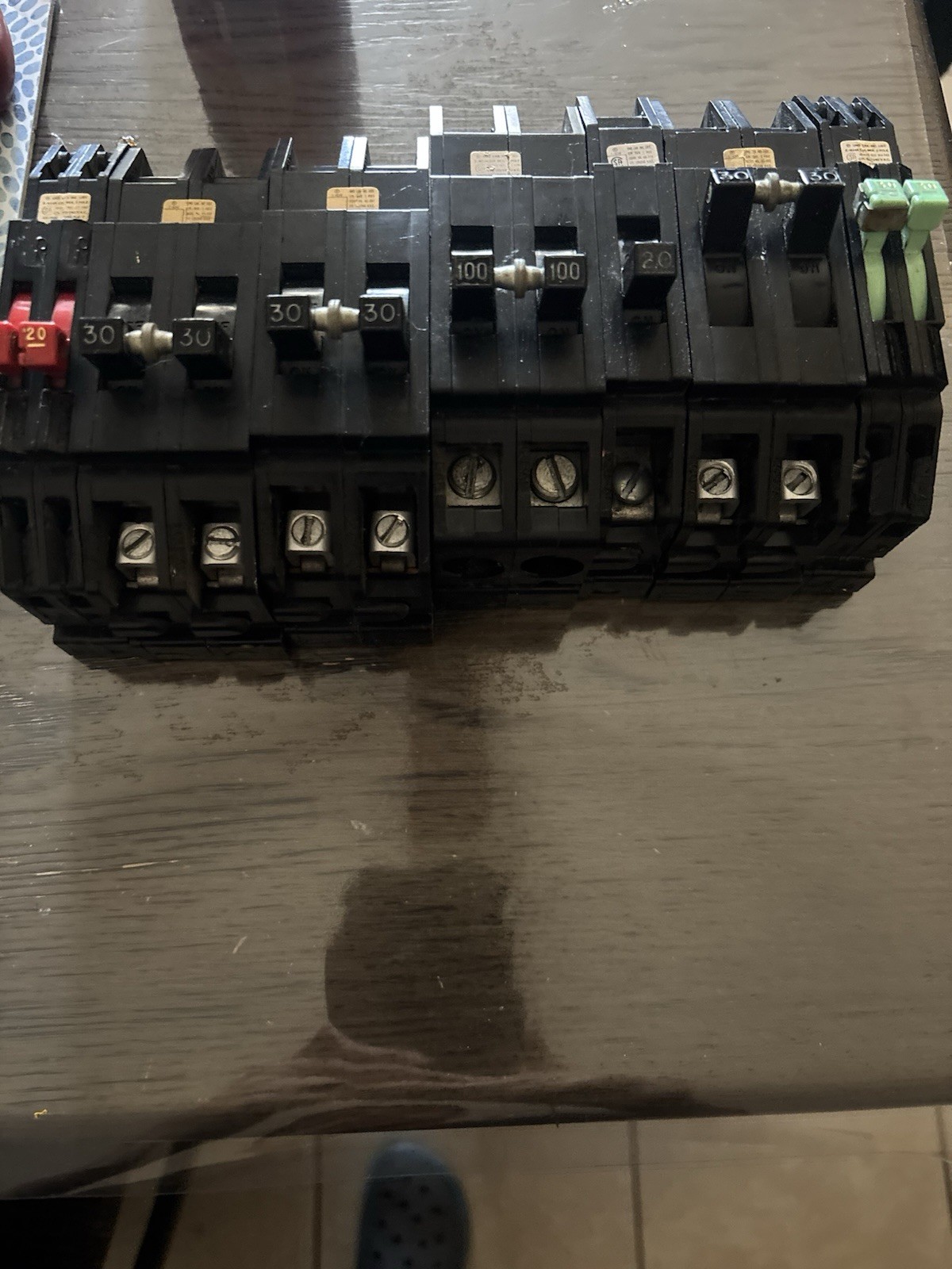 Lot of 8 Circuit Breakers & Outlet – Mixed Amperages 15A–100A – Used / Untested
