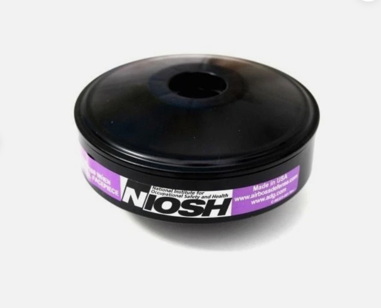 ADG 40mm NIOSH P100 Gas Mask Filter NATO Threaded CBRN Respirator Canister New