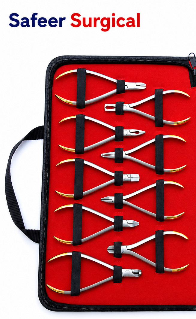 Safeer Surgical 18PCS Basic Orthodontic Dental Instruments Kit Stainless Steel