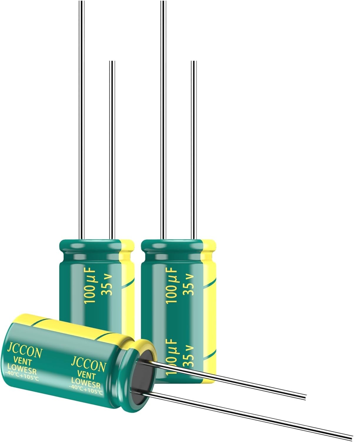 10 Pack 35V 100uF Premium Quality Low ESR Electrolytic Capacitors 6x11mm 35Volt
