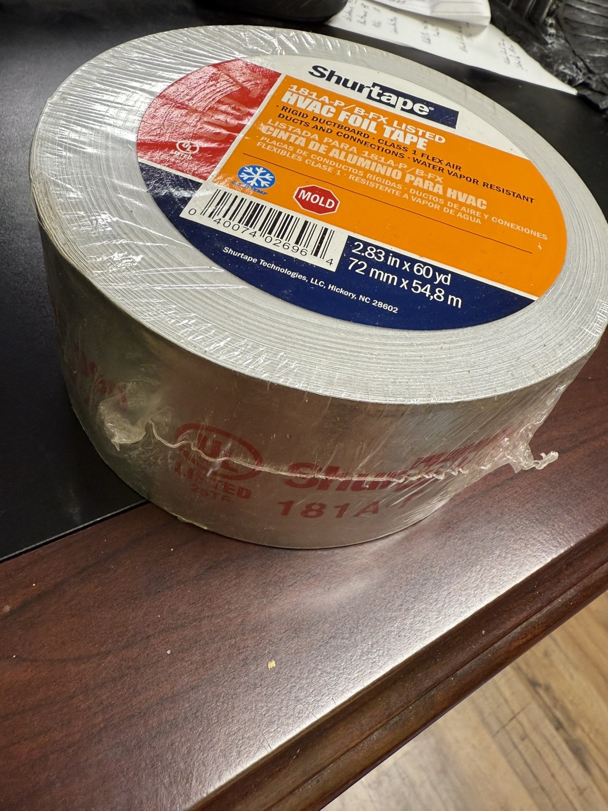 Shurtape AF 099 UL 181A-P/B-FX Aluminum Foil Tape 2.83in X 60yds HVAC 72mm X 55m