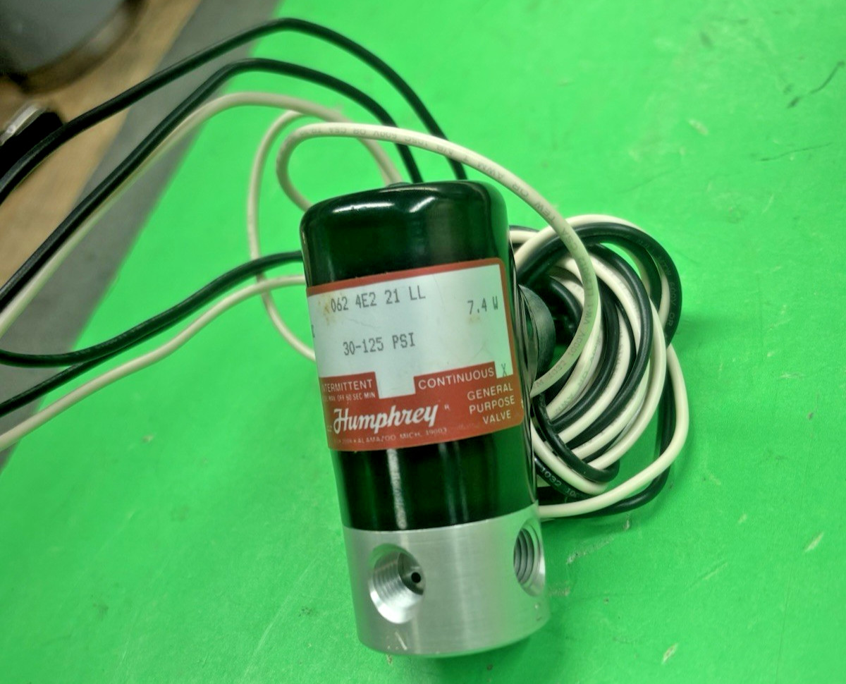 NEW HUMPHREY 062-4E2-21-LL DIRECTIONAL SOLENOID VALVE 12VDC 7.4W 30-125PSI⚡FS⚡