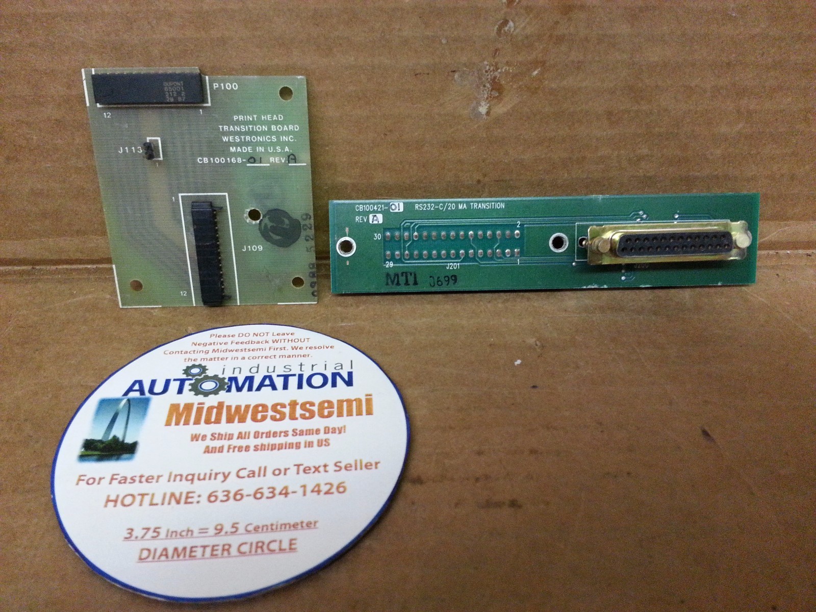FREESHIPSAMEDAY WESTRONICS CB100421-01 RS232-C/20 MA + CB100168-01 PRINT HEAD