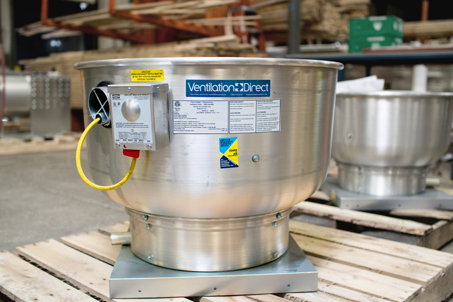 Commercial Restaurant Kitchen Exhaust Fan – 1500-2250 CFM with Speed Control