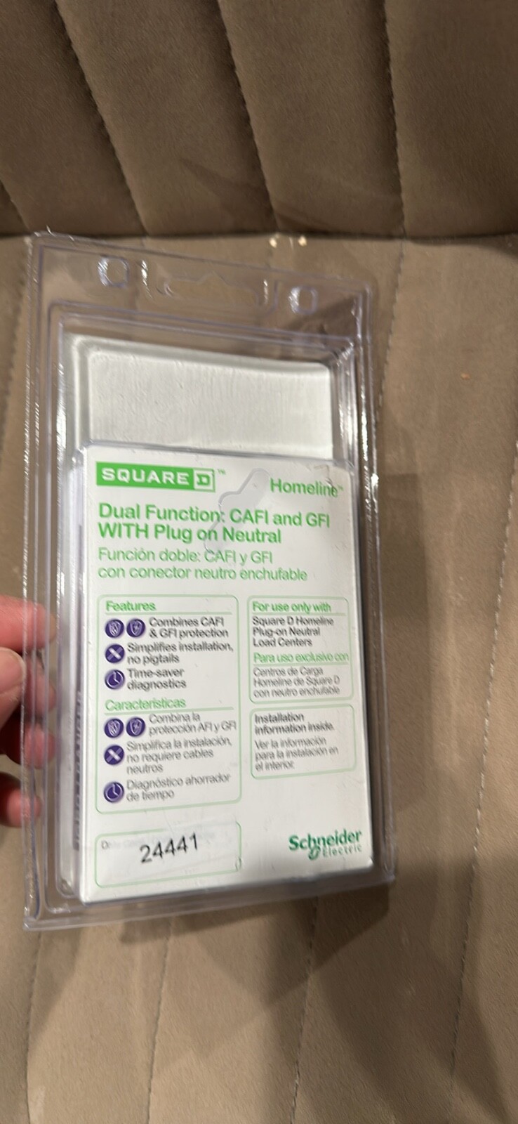 Square D HOM120PDF 120V 20A Single-Pole Circuit Breaker