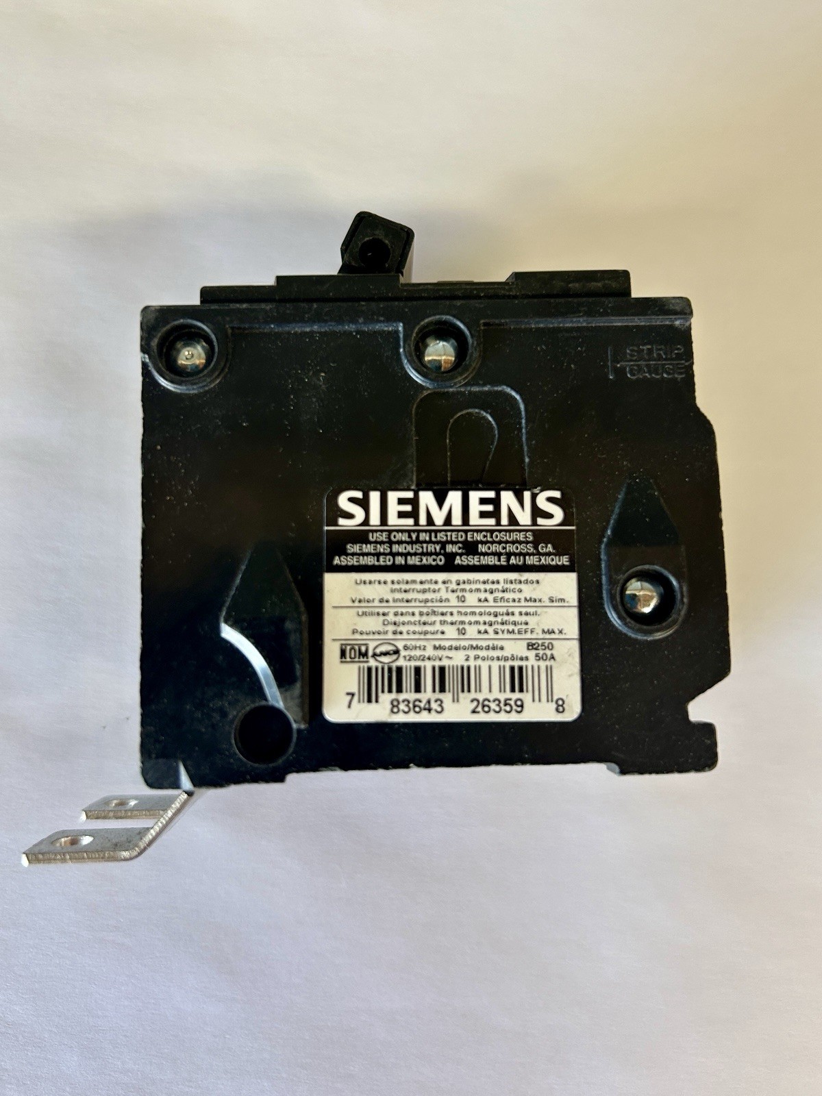 Siemens B250 50 Amp 2 Pole 120/240 Volt BL Bolt on Circuit Breaker NEW