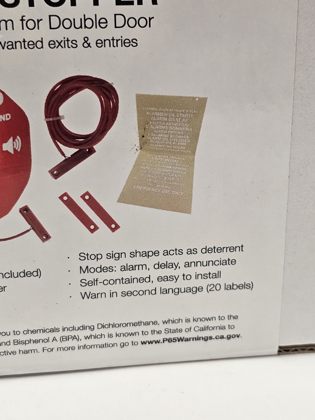 STI STI-6402 Exit Stopper Alarm Double Door 105 dB Multi NEW Factory Sealed
