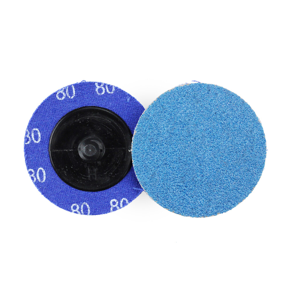 100 Pack- 2″ Zirconia 80 Grit Quick Change Sanding Disc Black Hawk, Type R Roloc
