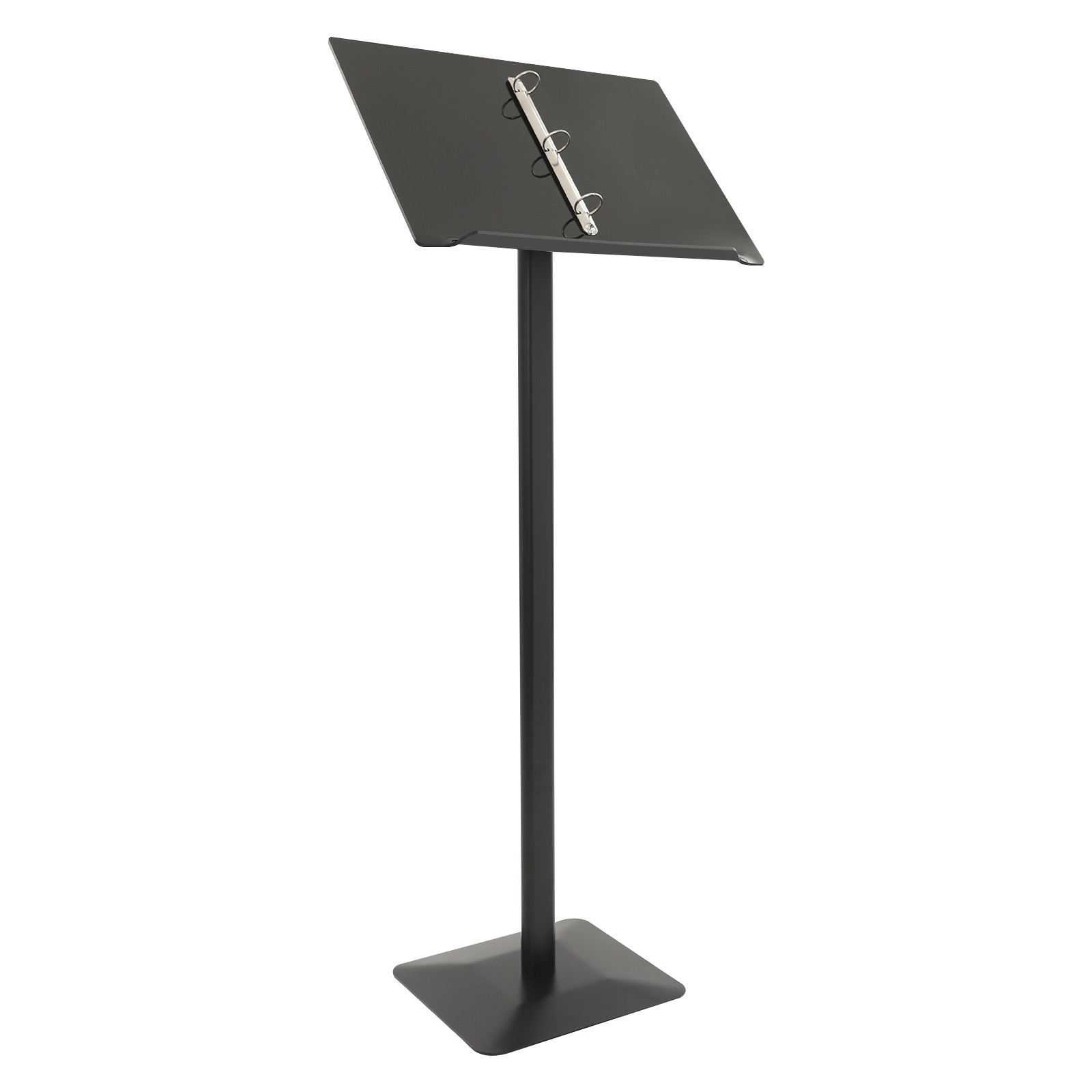 Metal Menu Stand, Black Speech Presentation Stand, Floor Standing Menu Stand US！