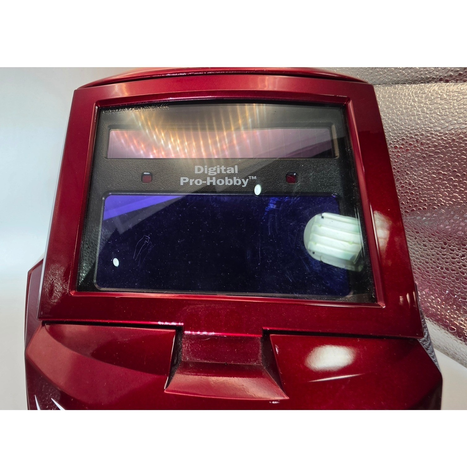 Miller Digital Pro-Hobby Welding Helmet Auto Darkening Red Flame Shell WORKS
