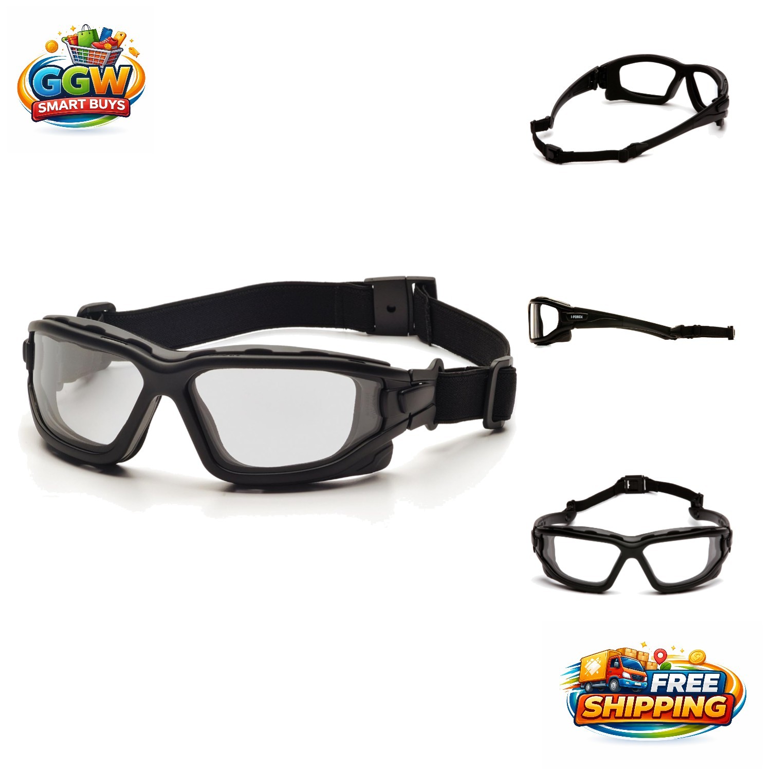 Lightweight Anti-Fog Goggles with Adjustable Fit – I-Force Sport for Airsoft