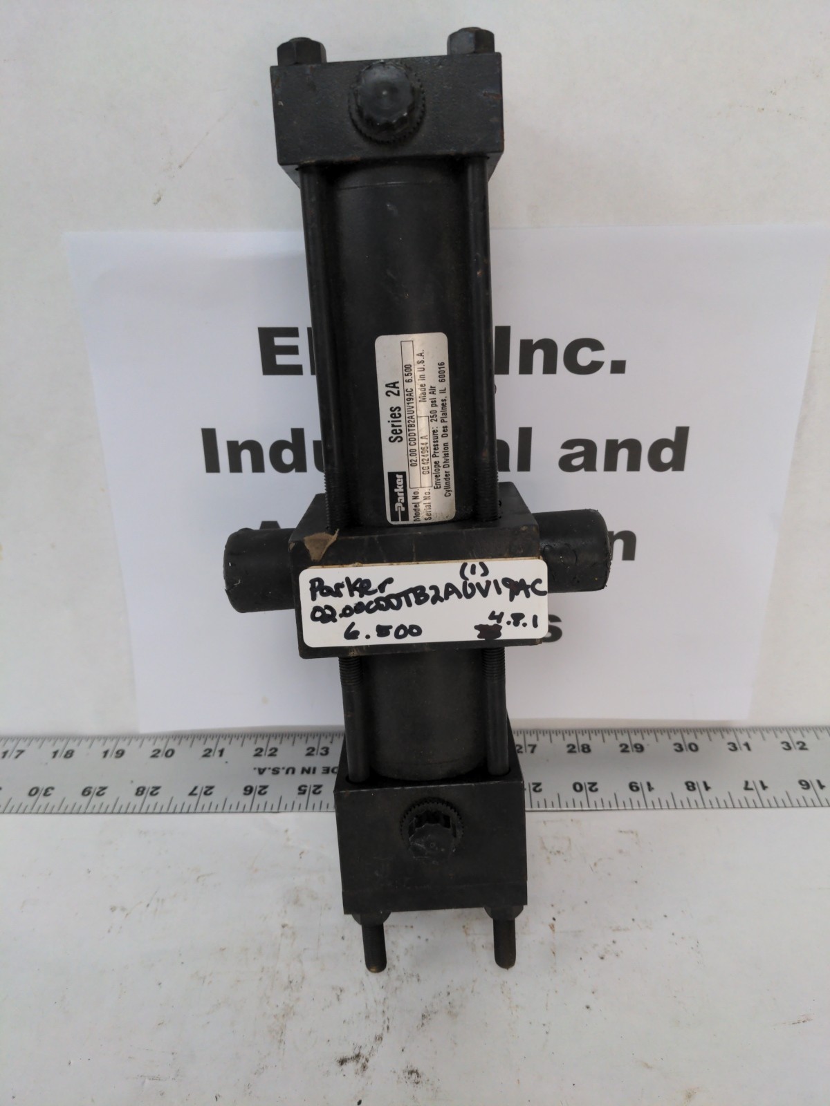 PARKER SERIES 2A PNEUMATIC CYLINDER 02.00 CDDTB2AUV19AC 6.500