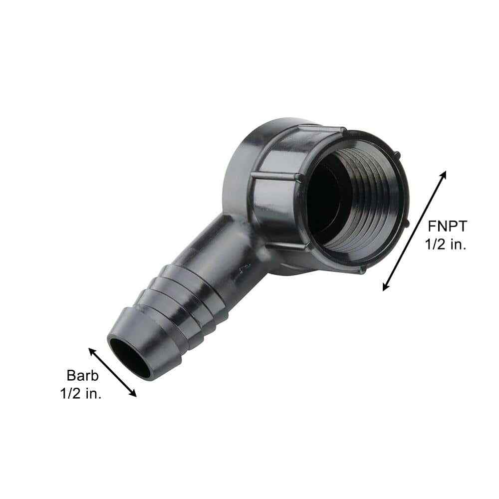 1/2 In. Barb X 1/2 In. Female Pipe Thread Elbow for Sprinkler Swing Pipe