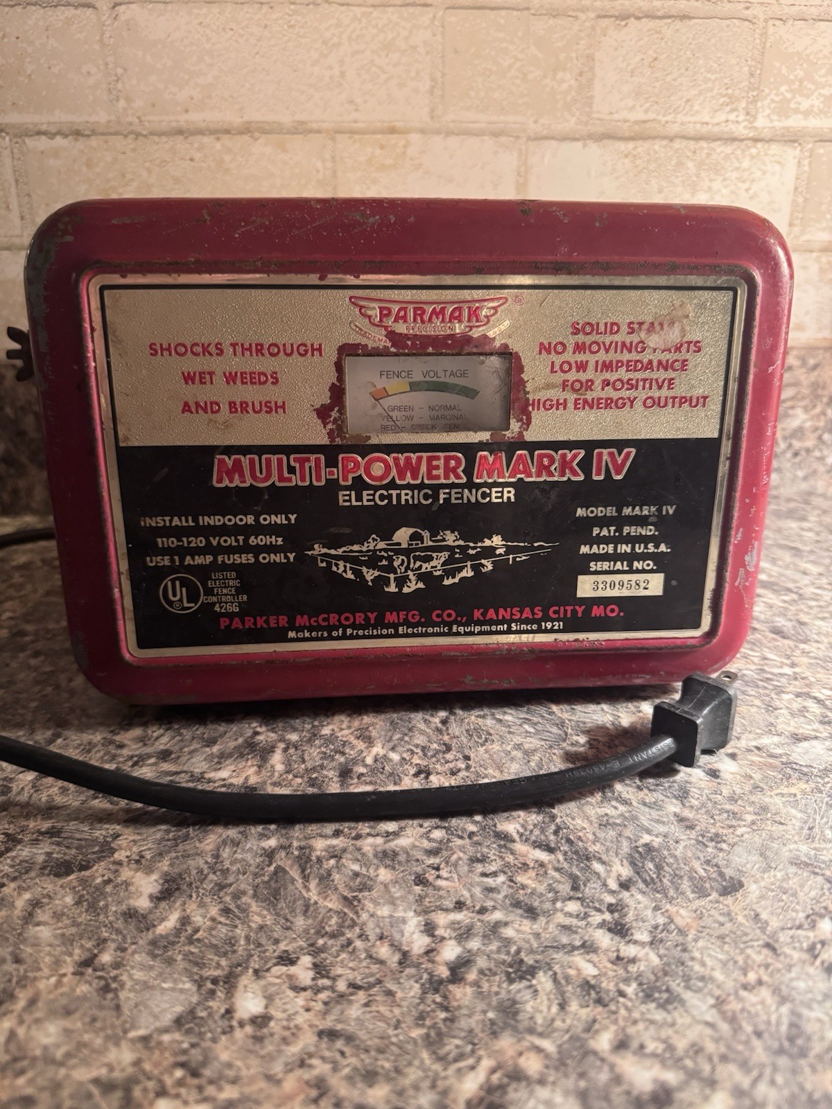 Parmak Multi-Power Mark IV Electric Fencer AC Powered Metal Unit