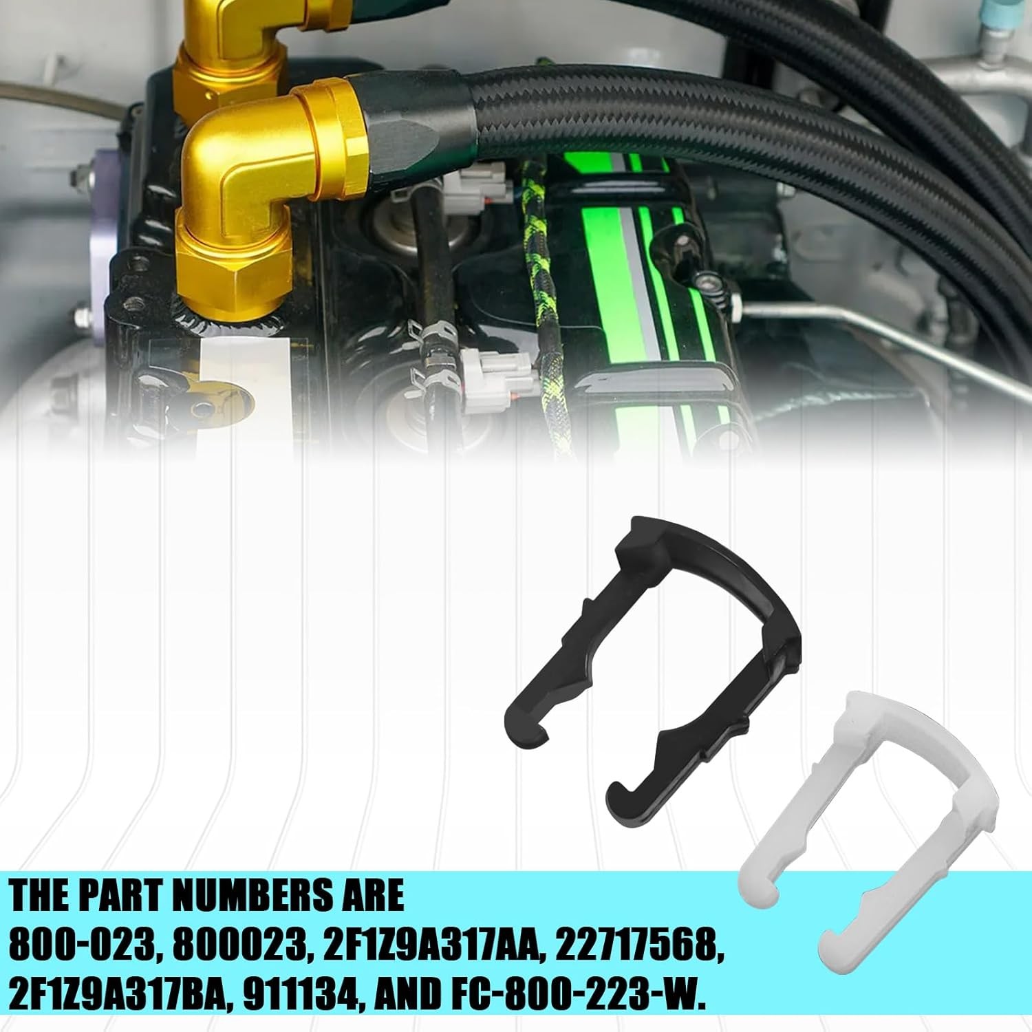 Ford 3/8″ 5/16 Fuel Line Retaining Clips Plastic Repair Kit Set