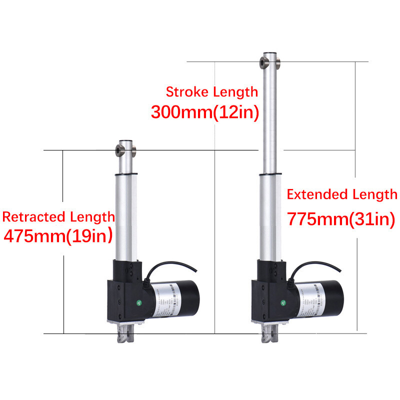 6000N 1320lbs DC 12V Heavy Duty Linear Actuator 12″ – 40inch Stroke Speed 4mm/s