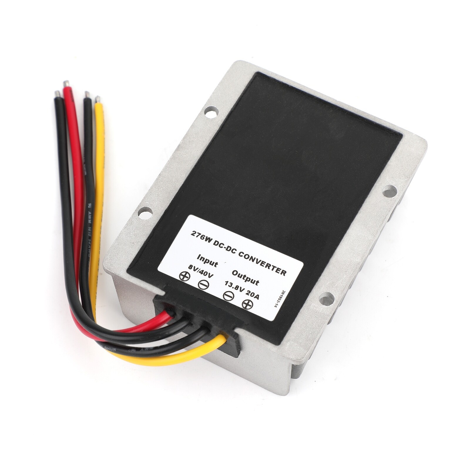 WaterProof 8V/40V to 13.8V 20A 276W Step Up DC/DC Power Converter Regulator UE
