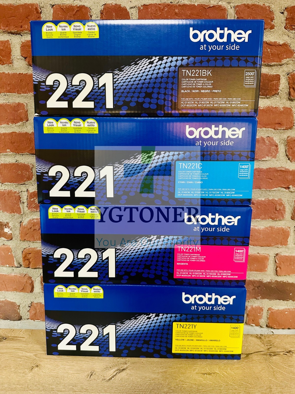 Brother TN221 CMYK 4 Colour Set Toner Cartridge