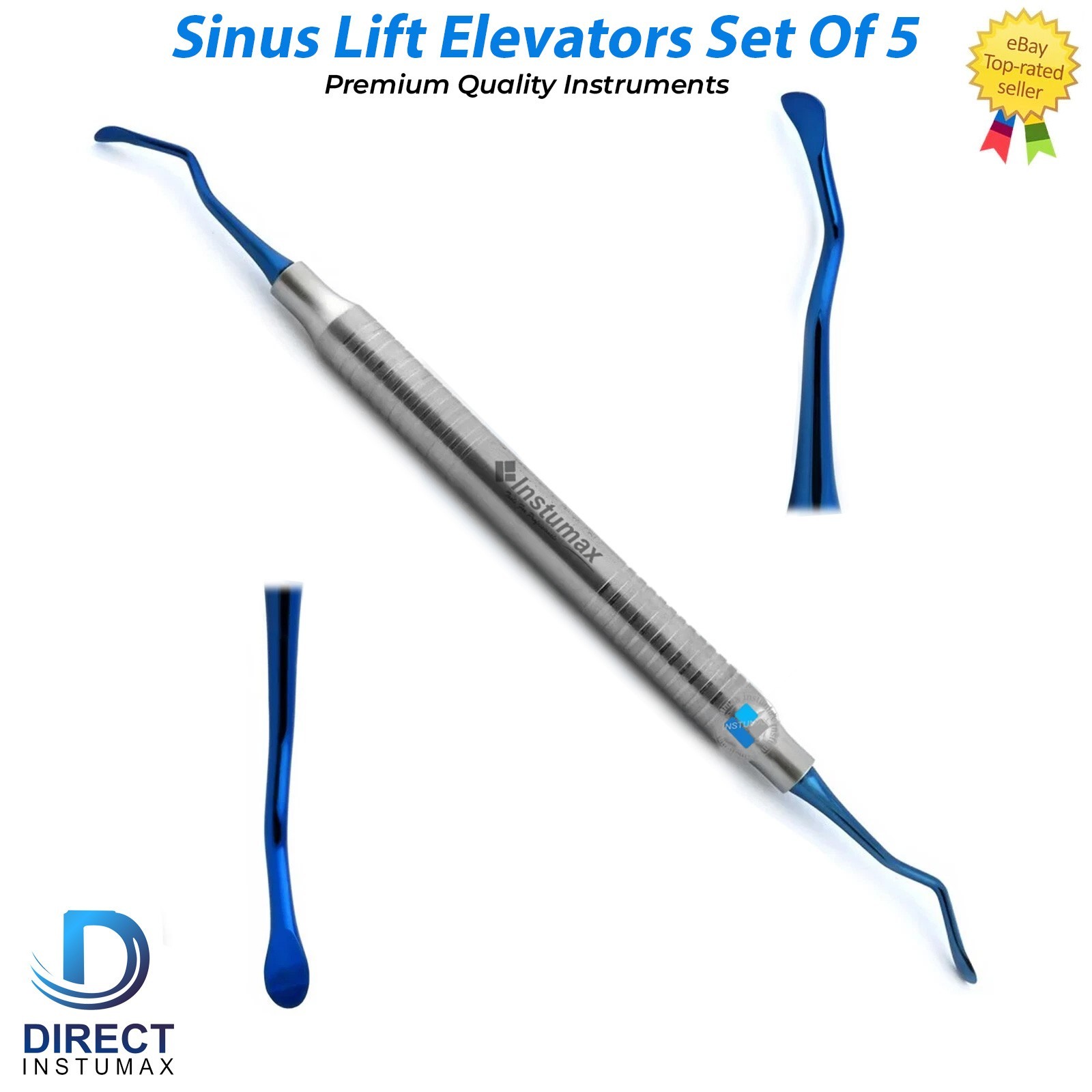 Sinus Dental Instruments Sinus Lift Instruments 5 Pcs Blue Coated Tips INSTUMAX®