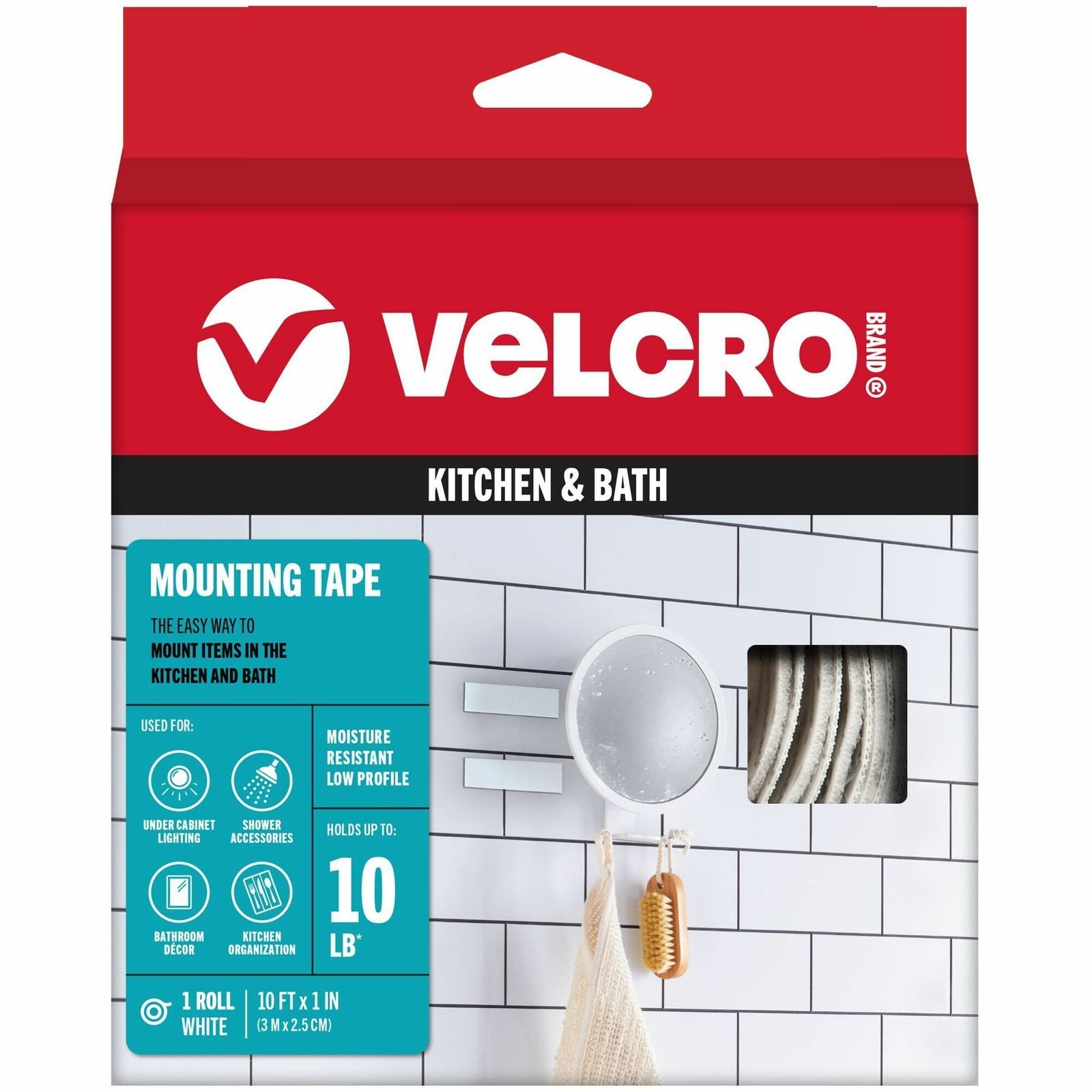 Velcro VEK91110 Ultra-mate Hook & Loop Fastener 1″ x 10ft White