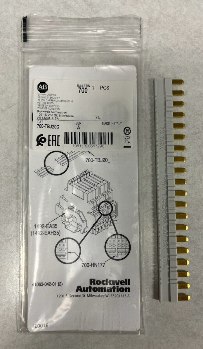 700TBJ20G – Allen Bradley, 20 way jumper (700-TBJ20G)