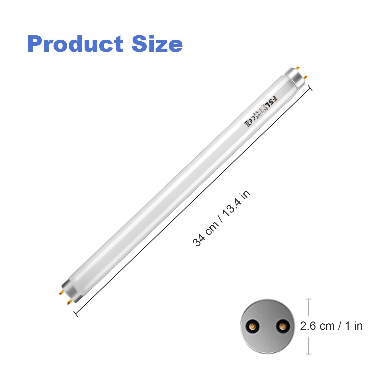 10W Replacement Bulbs, 13 Inch FSL BL T8 F10W Fluorescent 10w