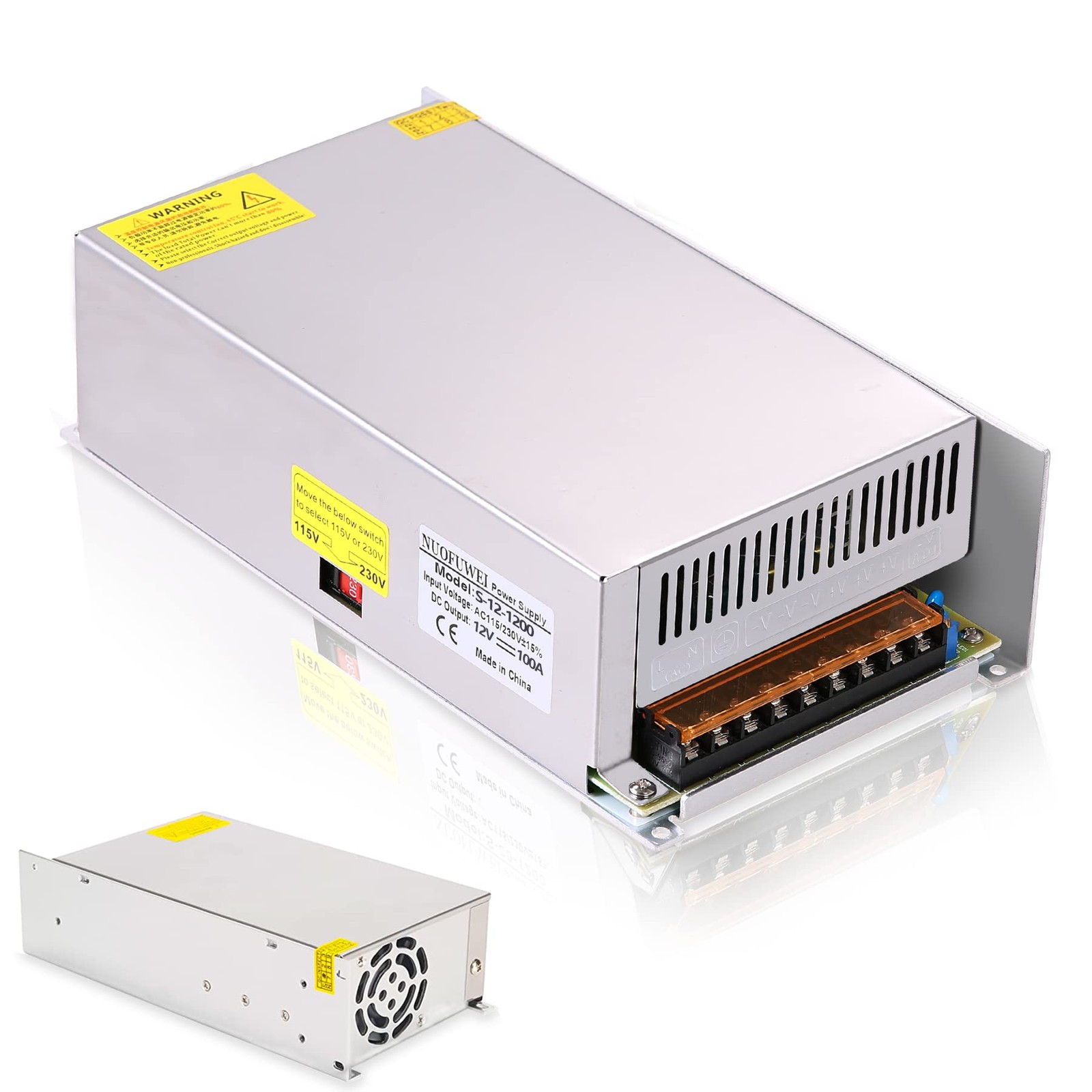 DC 12V 100A 1200W Switching Power Supply Adapter PSU AC-DC 12Volt Industrial Tra