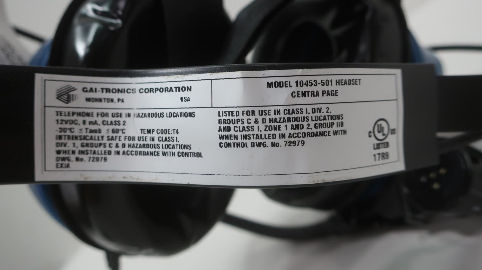 Gai-tronics 10453-501 Headset