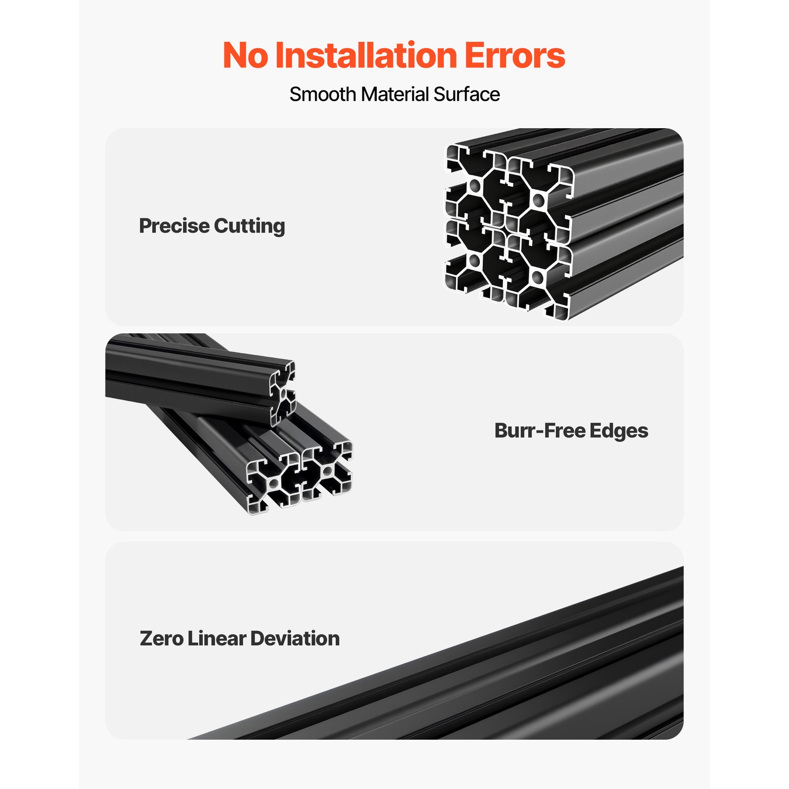 Uimoso 4PCS 4040 Aluminum Extrusion 78.74″ 2000 mm T Slot Anodized Linear Rail
