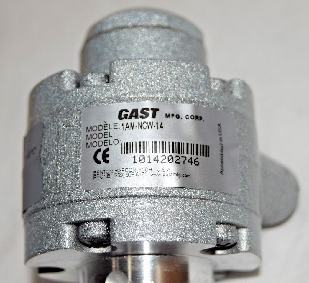 GAST 1AM-NCW-14 Clockwise CW Air Motor With Muffler