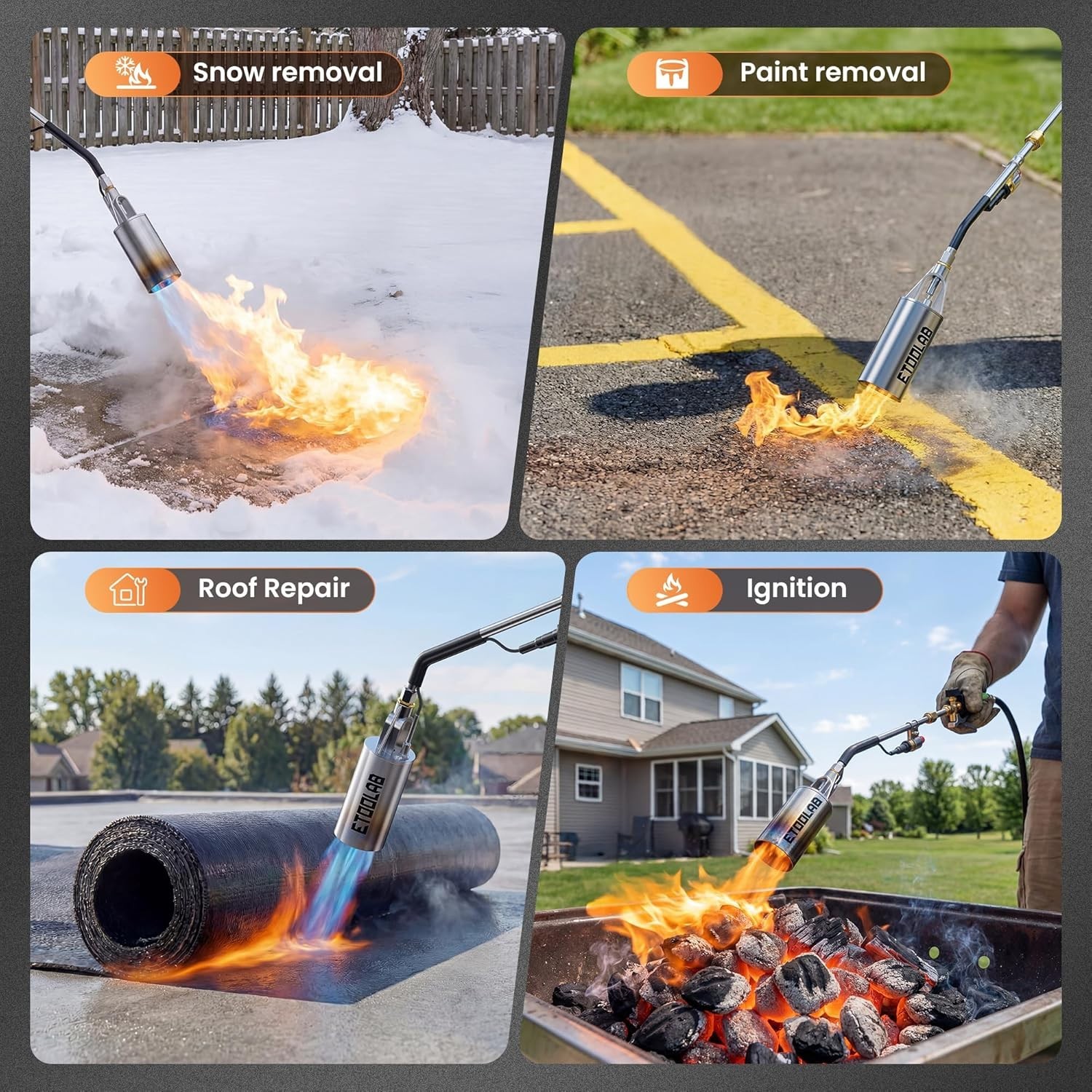 Propane Torch Weed Burner, 14FT Hose High Output Weed Torch with Self Igniter an