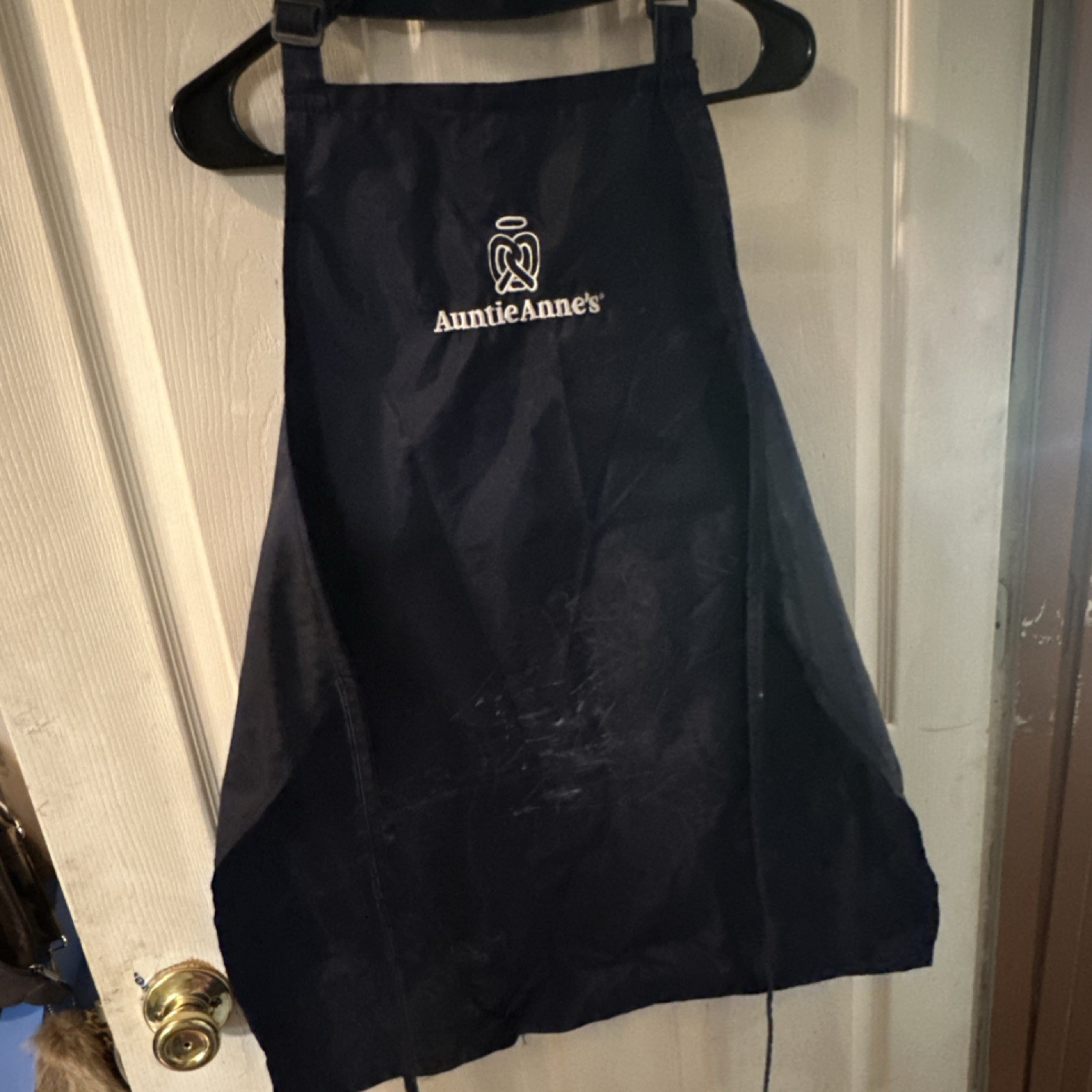 Auntie Anne’s Adjustable Bib Apron Dark Blue Restaurant Uniform