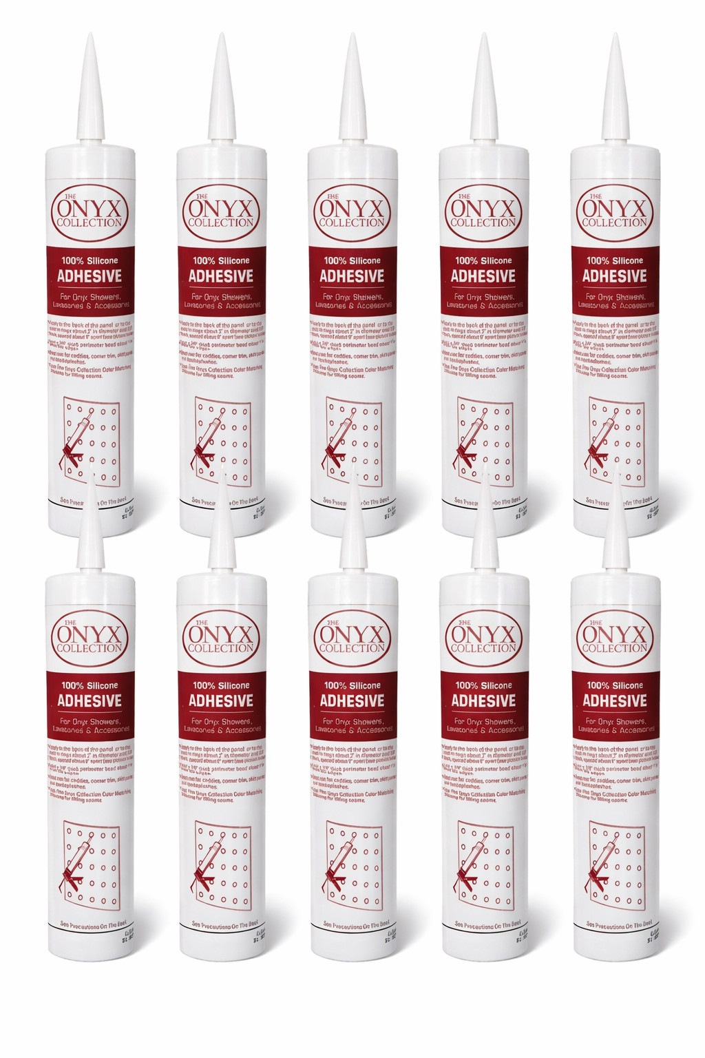 (Pack of 12) Clear Silicone Sealant Waterproof All Purpose High-Performance Onyx