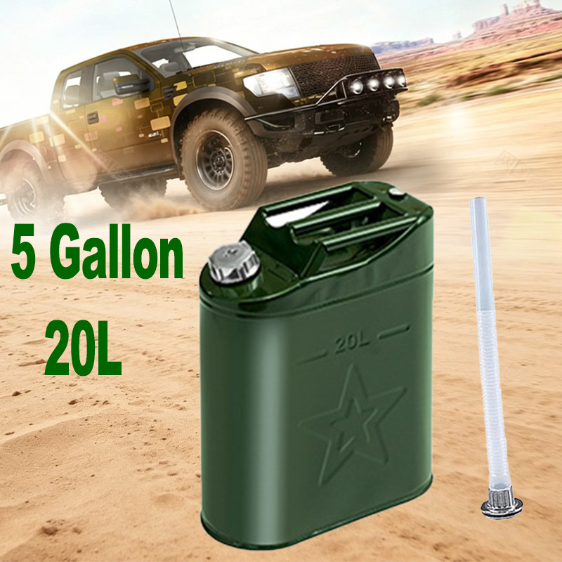 2PCS Jerry Can 5 Gallon 20L Can Metal Tank Emergency Backup Off-road
