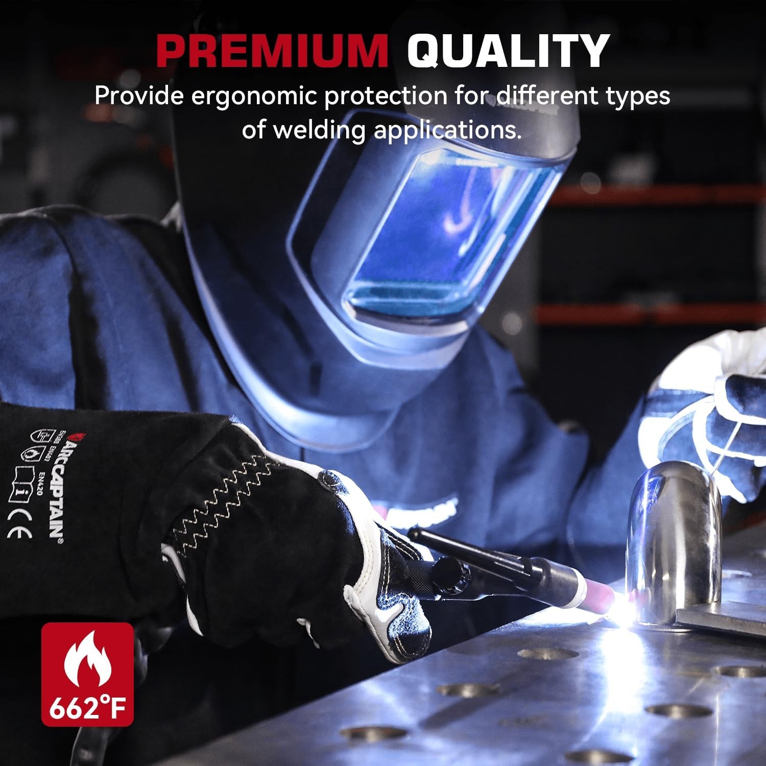 ARCCAPTAIN Tig Welding Gloves Comfort, Duralble Tig Gloves for Work Protection