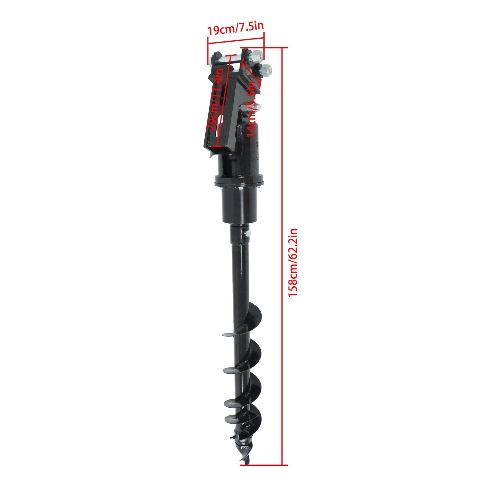 150mm 5.9inch Diameter Auger Drill Attachment with Hoses for Mini Excavator