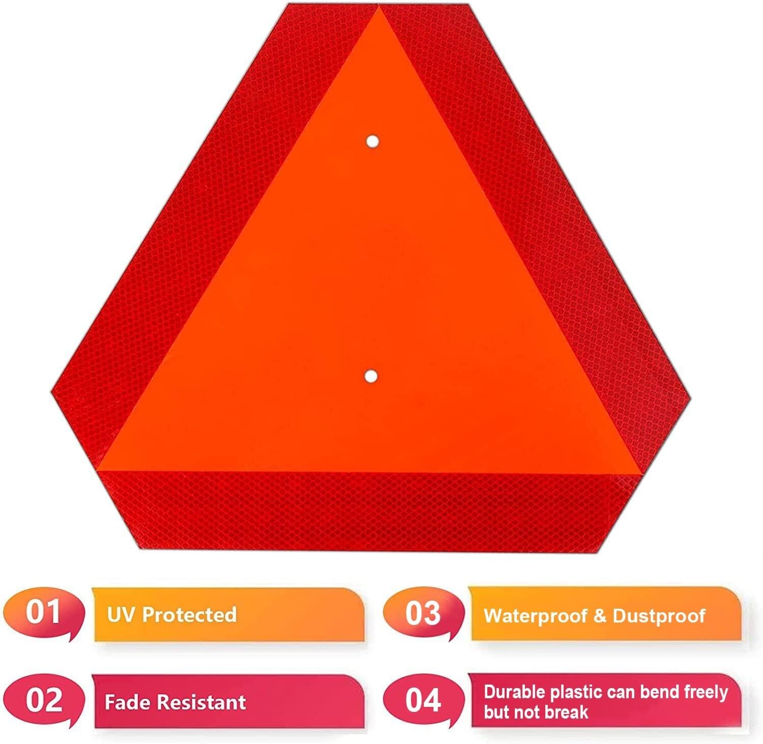Slow Moving Vehicle Safety Sign,Slow Moving Vehicle Triangle Sign,Aluminum Grade