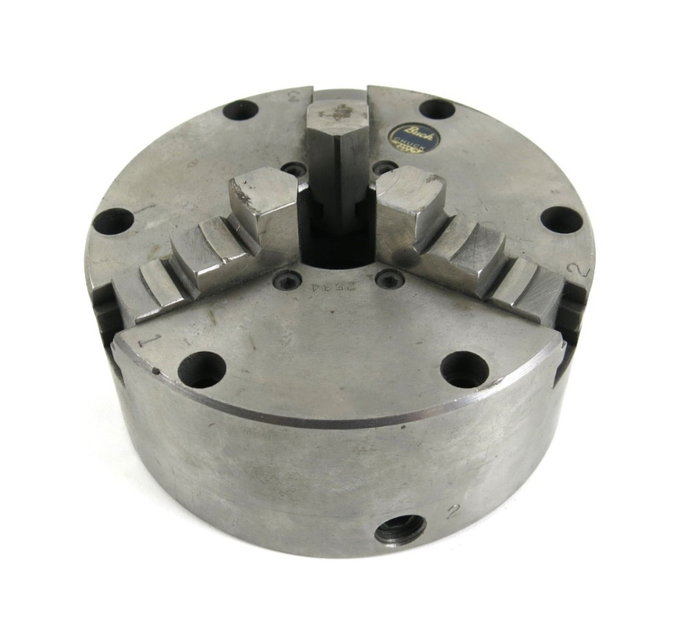 Buck 2534 3-Jaw 5″ Adjust-Tru Self Centering Lathe Chuck w/ Plain Back