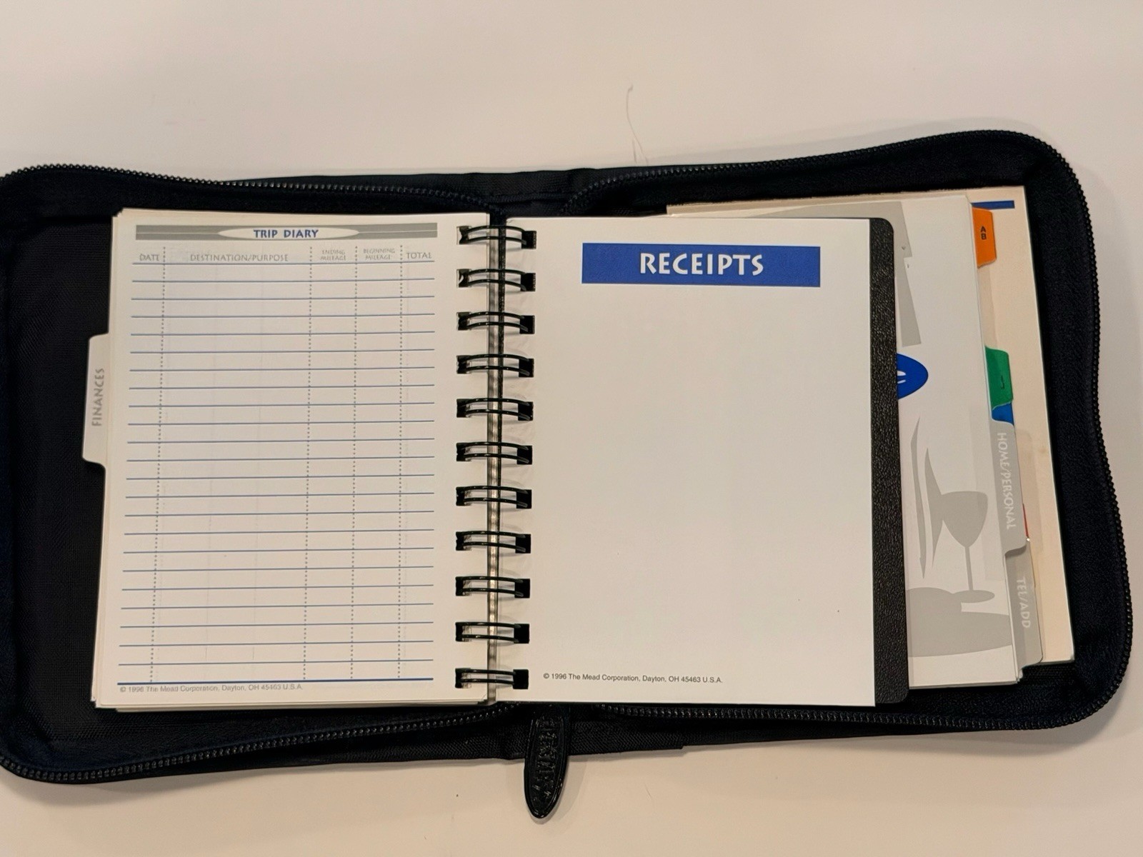 Mead Five Star Mini Fat Little Day Planner Black Vtg 1996 Unused Binder