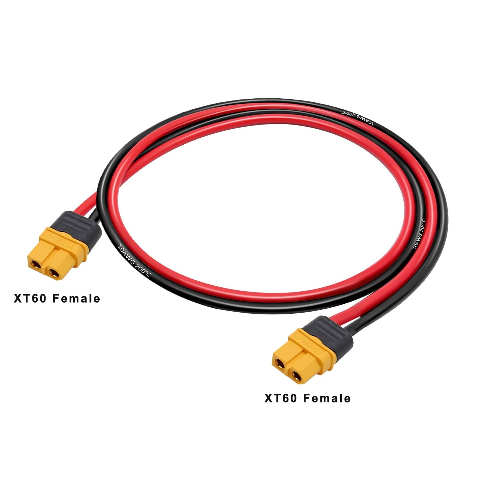 10 AWG XT60 Female Male Connector Adapter Solar Extension Cable RC Battery Cable