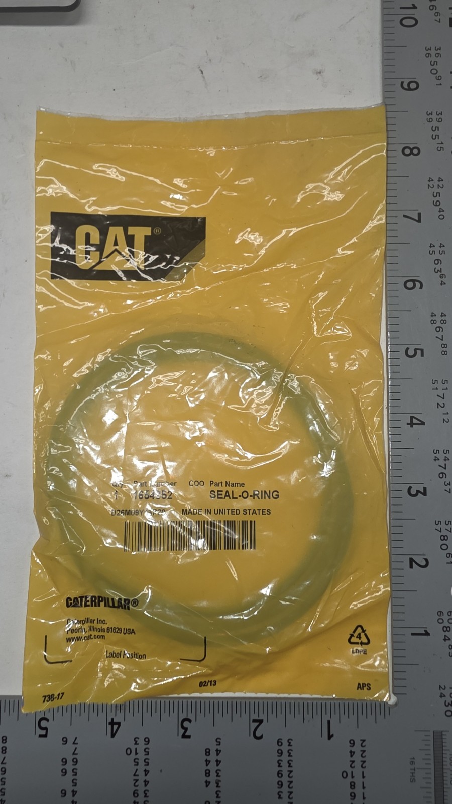 CAT 165-4852 Seal O Ring. LOT OF 4