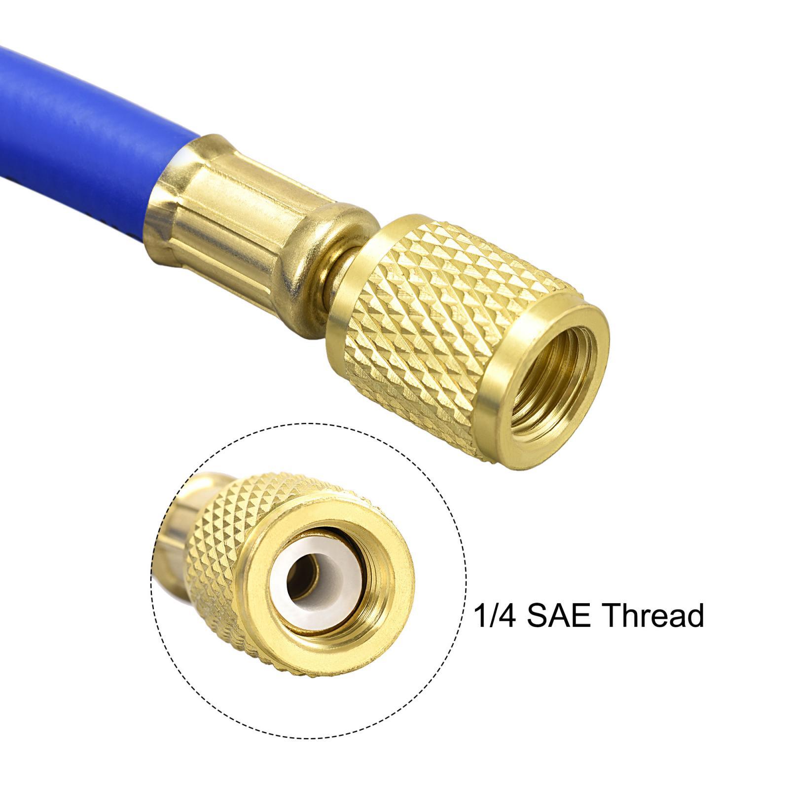 Refrigerant Charging Hose 1/4 to 5/16 SAE Thread 4.92Ft 800PSI Tube HVAC Hose