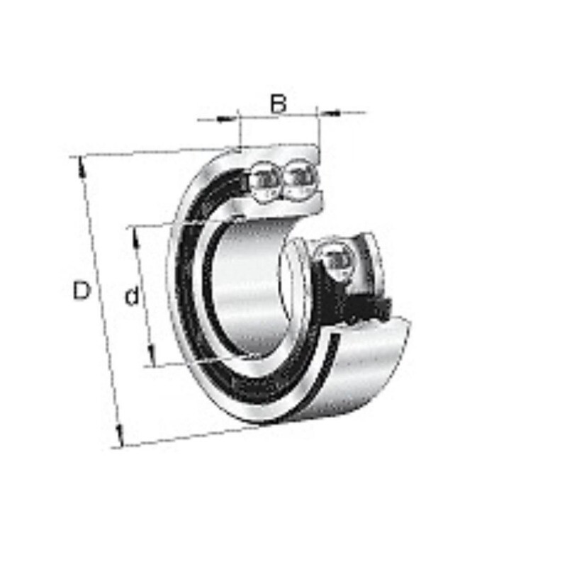 Double Row Angular Contact Ball Bearing for 3308 A 2RS1/C3 40x90x36.5mm