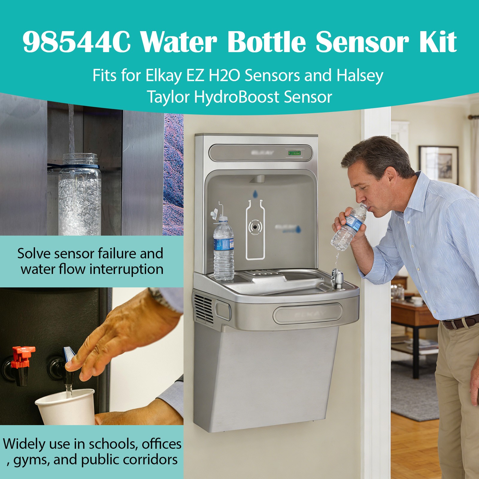 Water Resistant Motion Sensor 98544C for Elkay EZ H2O Drinking Fountain Water