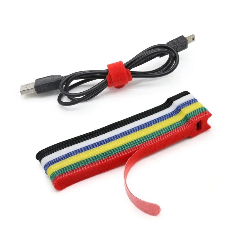 Reusable 10-100Pcs Hook and Loop Cable Ties Fastening Organizer DIY Cord Straps●