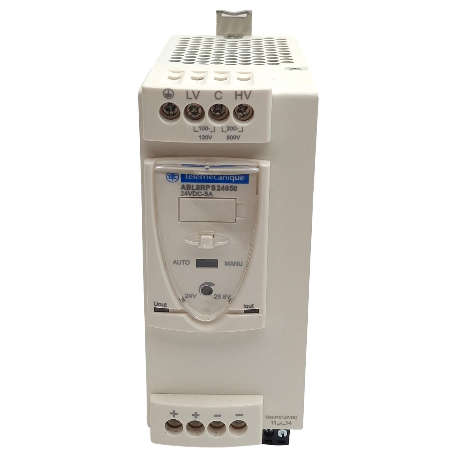 Telemecanique ABL8RPS24050 Power Supply 120/500VAC In, 5-4.16A 24-28VDC Out