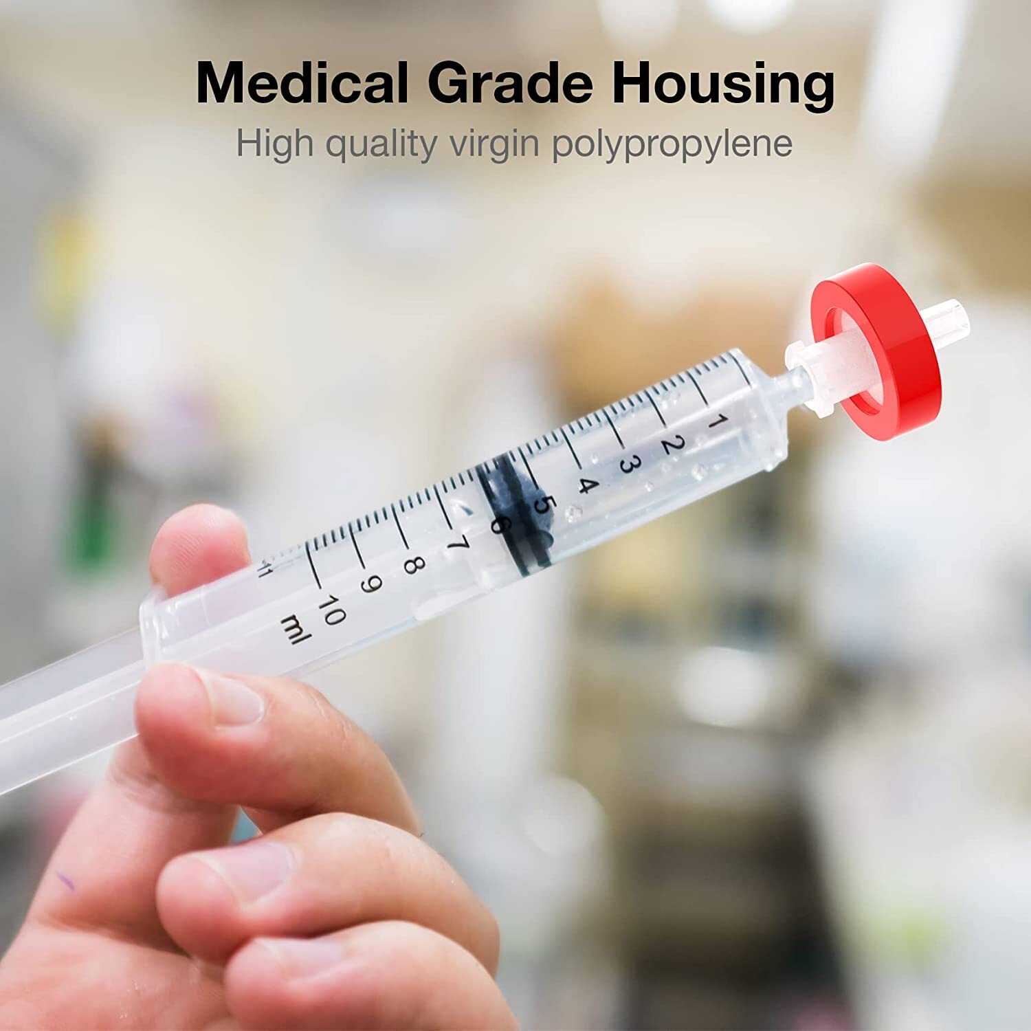 10-100pcs PTFE Membrane Syringe Filter 0.22μm 13mm non-sterilized Hydrophilic GC