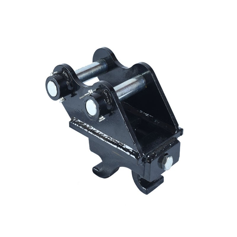Quick-connect mechanical couplings for mini excavators, tool-free installation.
