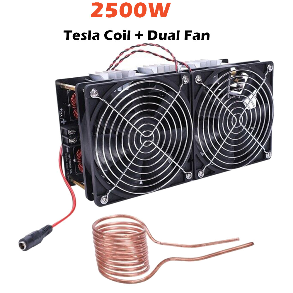 1000W/1800W/2500W ZVS Induction Heating Board Module Heater Fan DIY Kit